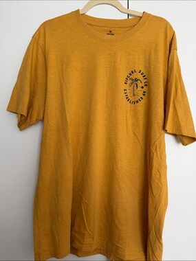 Rip Curl Mustard Yellow Surf Graphic T-Shirt Men’s XL